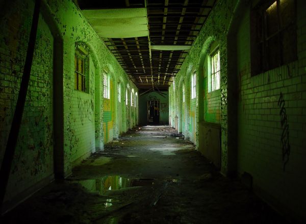 Greenish Hallway