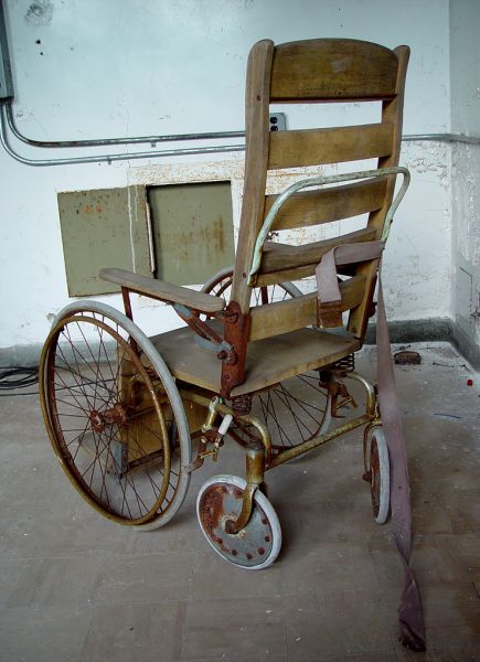 Back of  Wooden Wheelchair