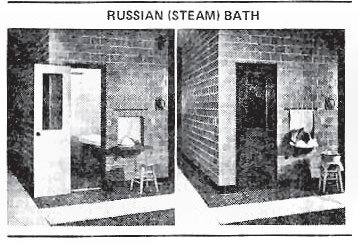 Vintage photo of a Russian Steam Bath