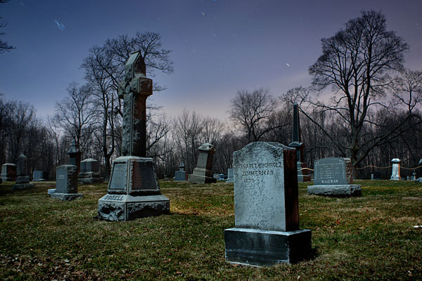 Glenwood Cemetery NY full moon